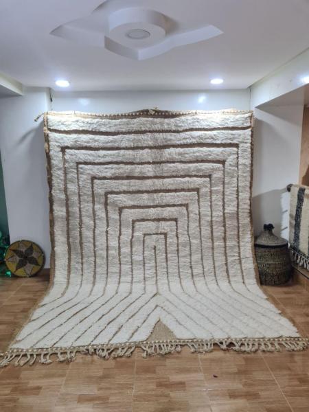 White Rahim Marokkaans handgemaakt tapijt